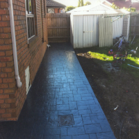 Concrete driveway installed by Allouch Engineering