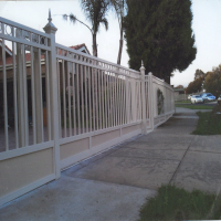 steel white fence made by Allouch Engineering