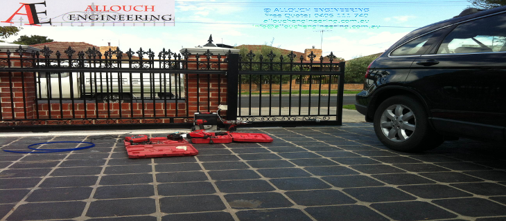 Black Steel fence and gate made and installed by Allouch Engineering in Melbourne