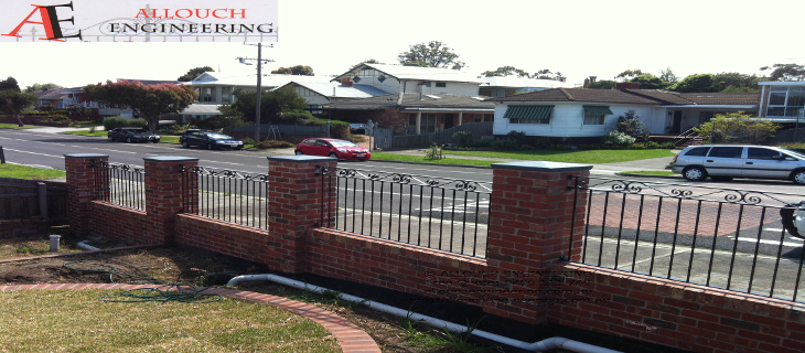 Black Steel fence and gate made and installed by Allouch Engineering in Melbourne