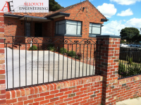 Steel gate and steel fence made and installed by Allouch Engineering