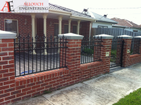 Steel gate and steel fence made and installed by Allouch Engineering